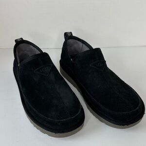 UGG Men's Romeo Black Leather Shoes Slippers